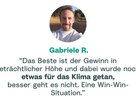 Kundenstimme Gabriele | ClimaClic Kundenstimme von Gabriele zur Klimalotterie ClimaClic