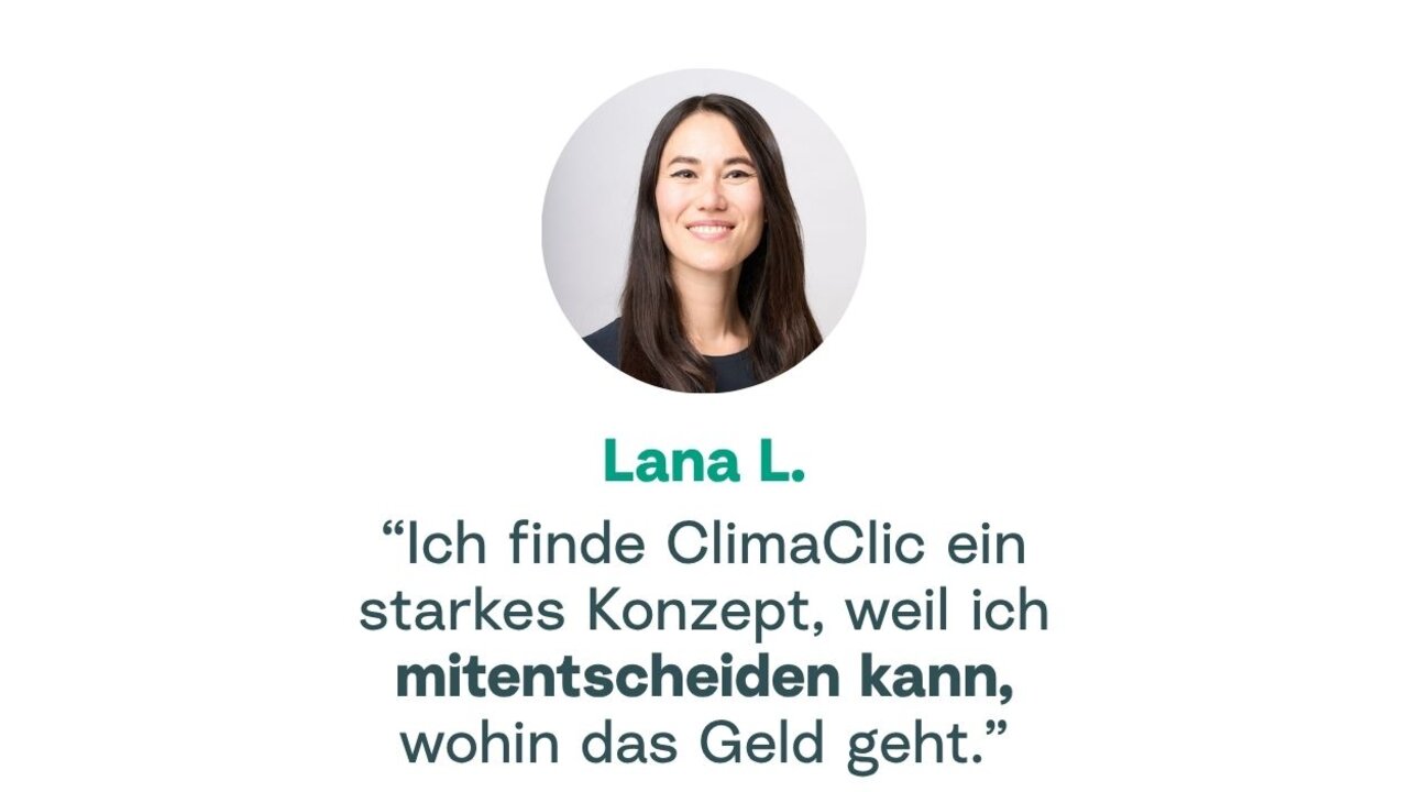 Kundenstimme Lana | ClimaClic Kundenstimme von Lana zur Klimalotterie ClimaClic