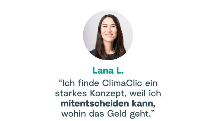 Kundenstimme Lana | ClimaClic Kundenstimme von Lana zur Klimalotterie ClimaClic